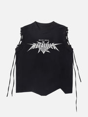 Graphic Adjustable Straps Vest