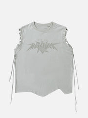 Graphic Adjustable Straps Vest