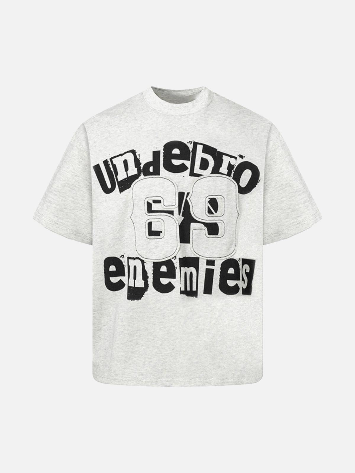 Graphic Patch Letter Print T-Shirt