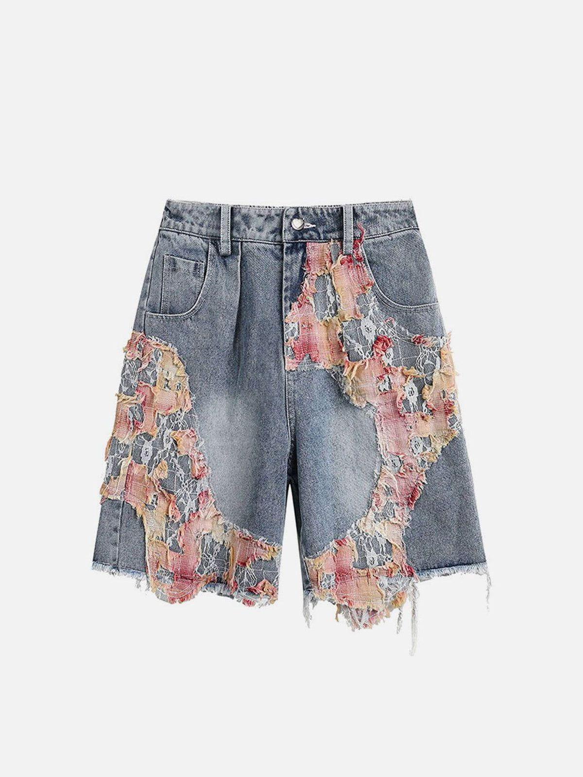 Heavy Craftsmanship Lace Jorts