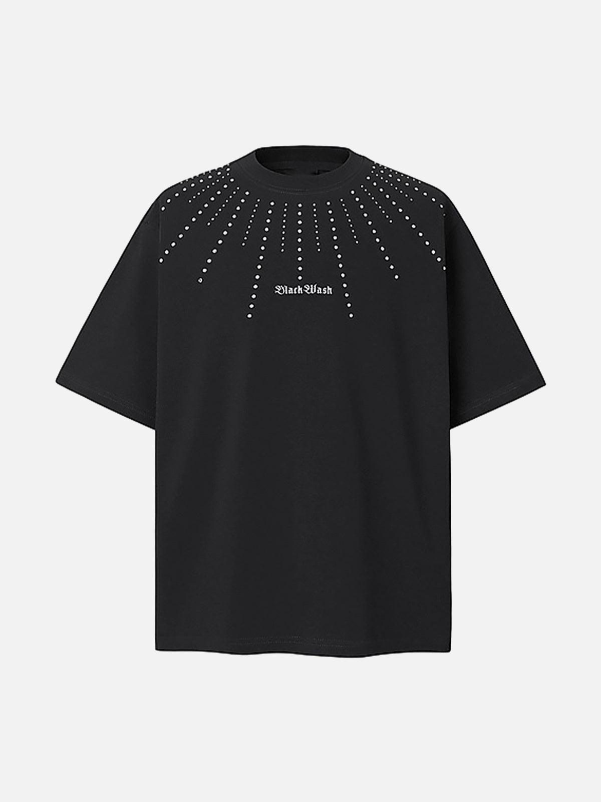 Heavy Rhinestone Short-Sleeve T-Shirt