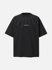 Heavy Rhinestone Short-Sleeve T-Shirt