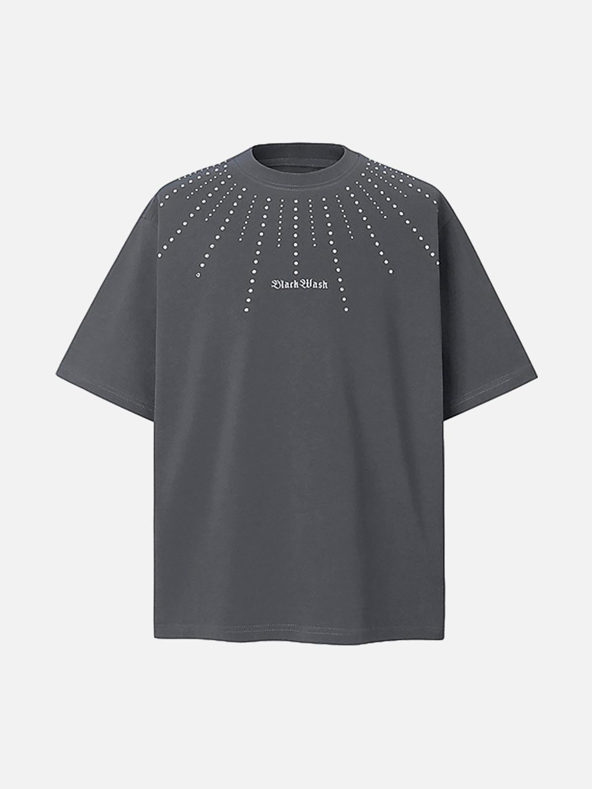 Heavy Rhinestone Short-Sleeve T-Shirt