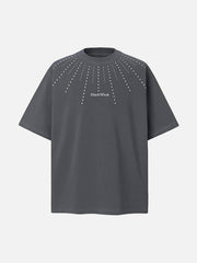 Heavy Rhinestone Short-Sleeve T-Shirt