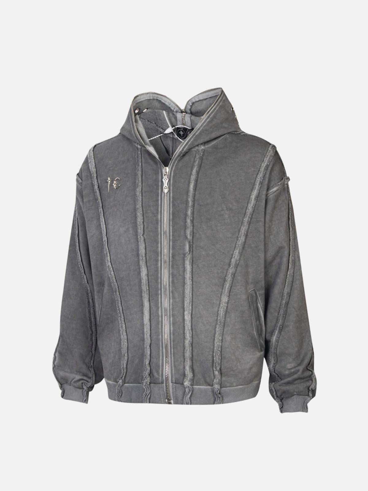 Heavyweight Batik Washed Distressed Hoodie