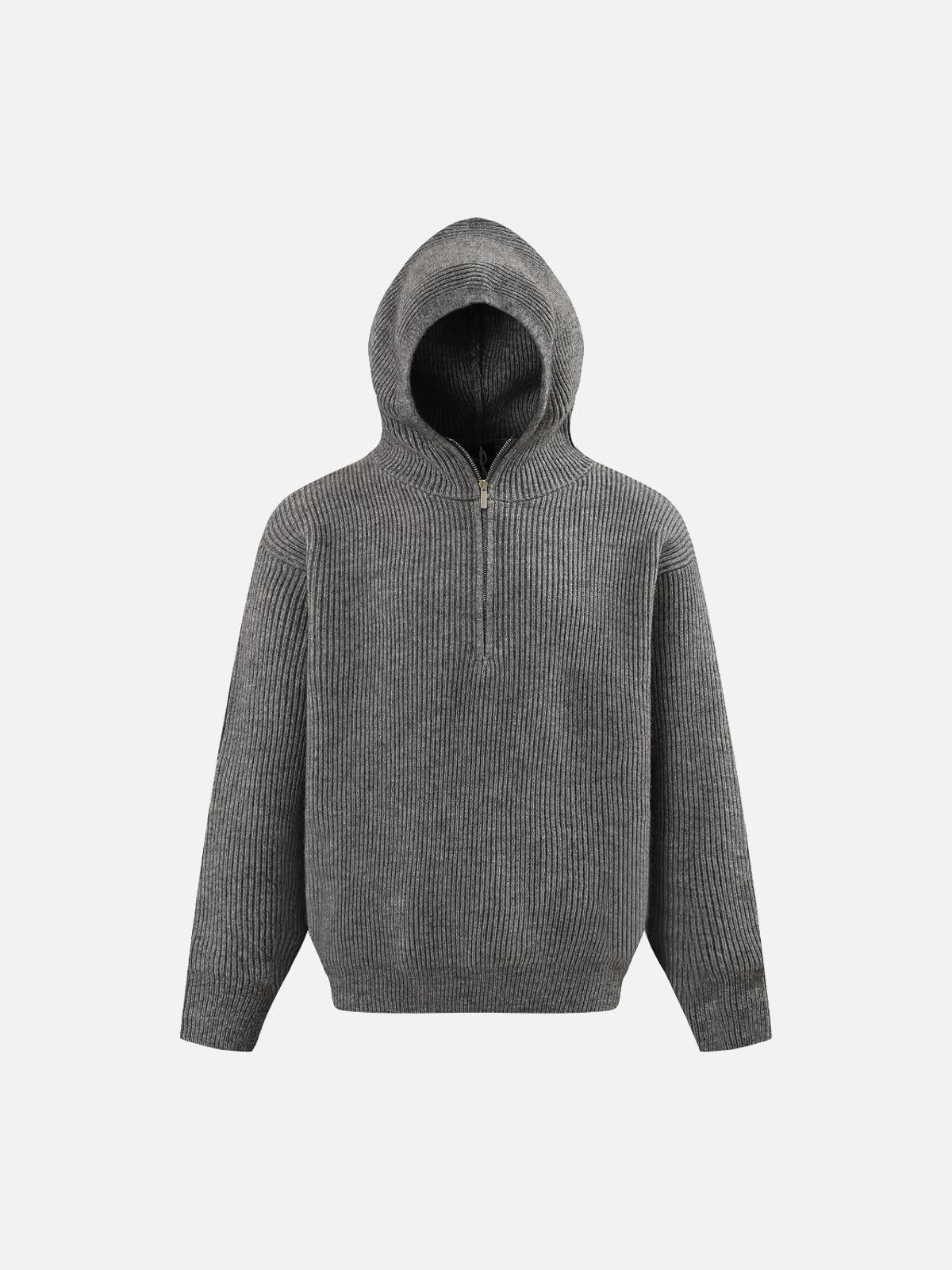 High Street Half-Zipped Personality Sweater