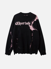 High Street Irregular Color-Blocking Patchwork Sweater