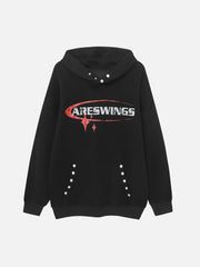High Street Lettering Hip-Hop Hoodie