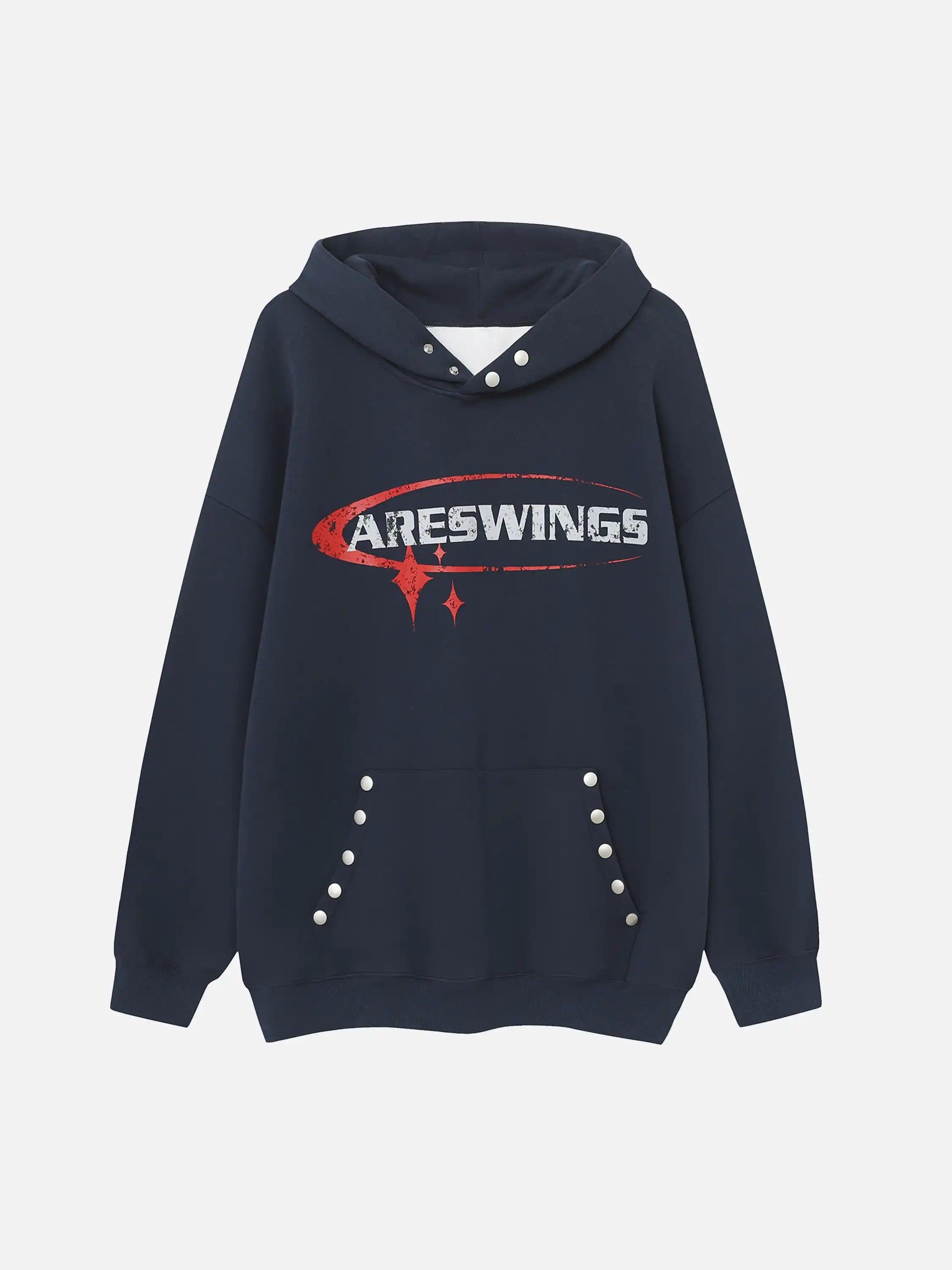 High Street Lettering Hip-Hop Hoodie