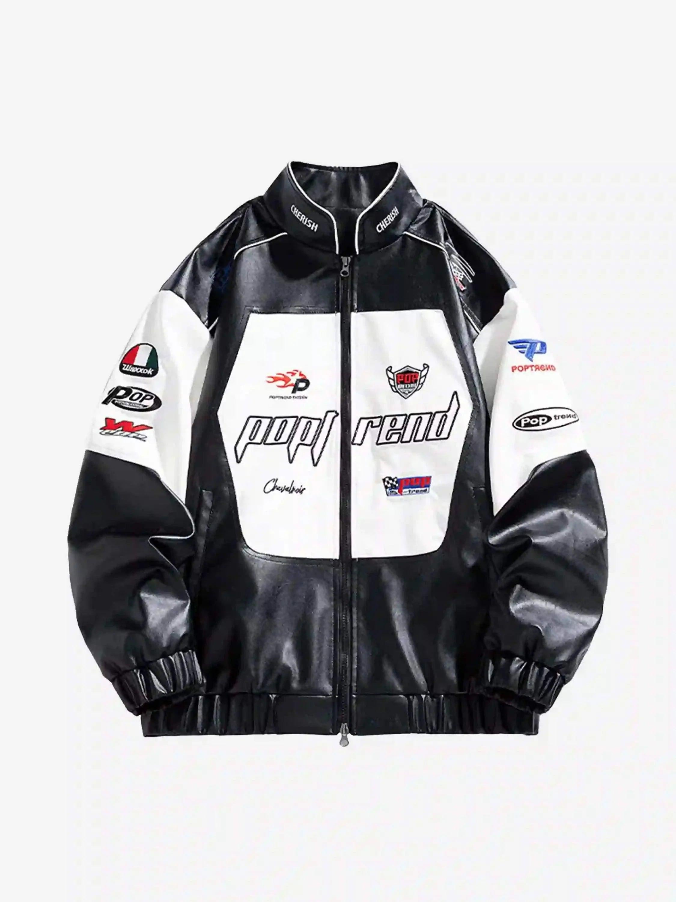 High Street Splicing Racing Baseball Jacket