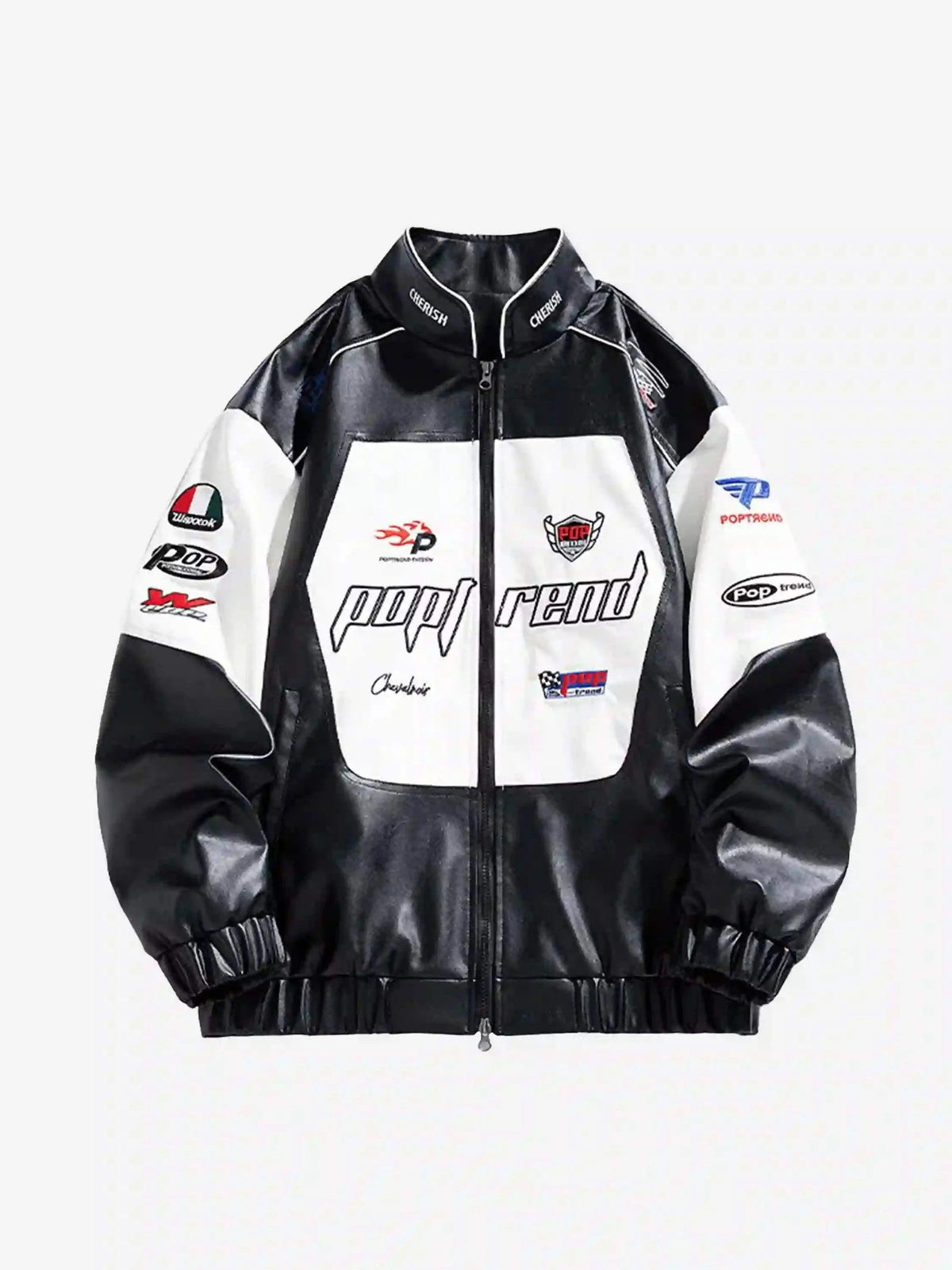 High Street Splicing Racing Baseball Jacket