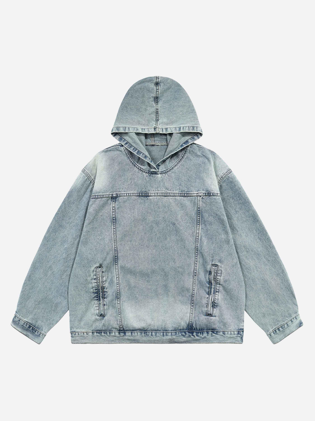 High Street Washed Denim Hoodie