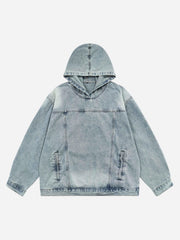 High Street Washed Denim Hoodie