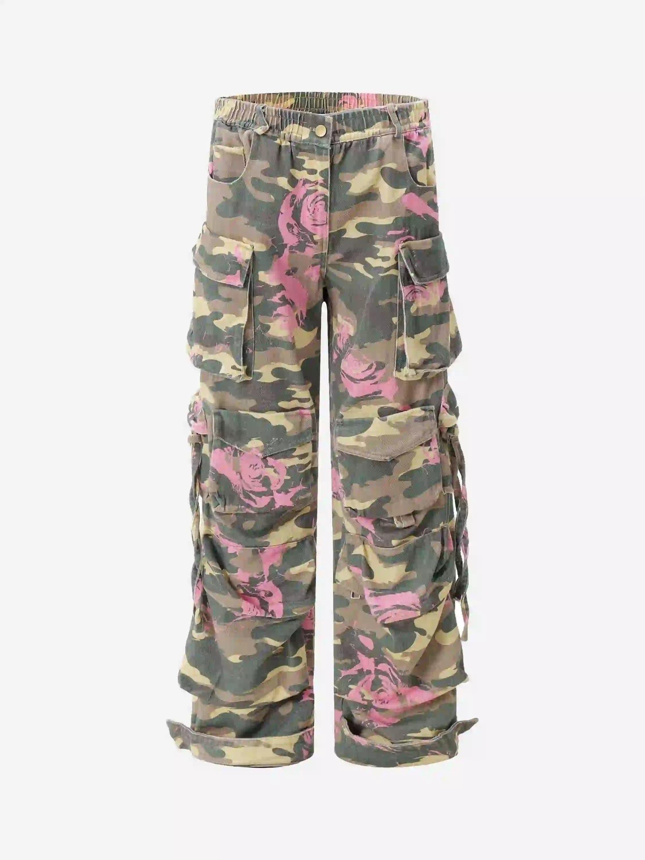 Hip-Hop Camouflage Cargo Pants with Multi-Pockets
