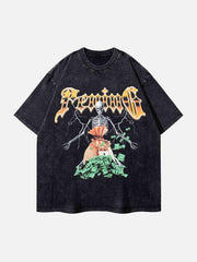 Hip Hop Skull Print T-Shirt