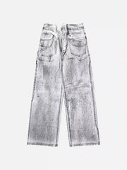 Hip-Hop Style Painted Dirty Jeans