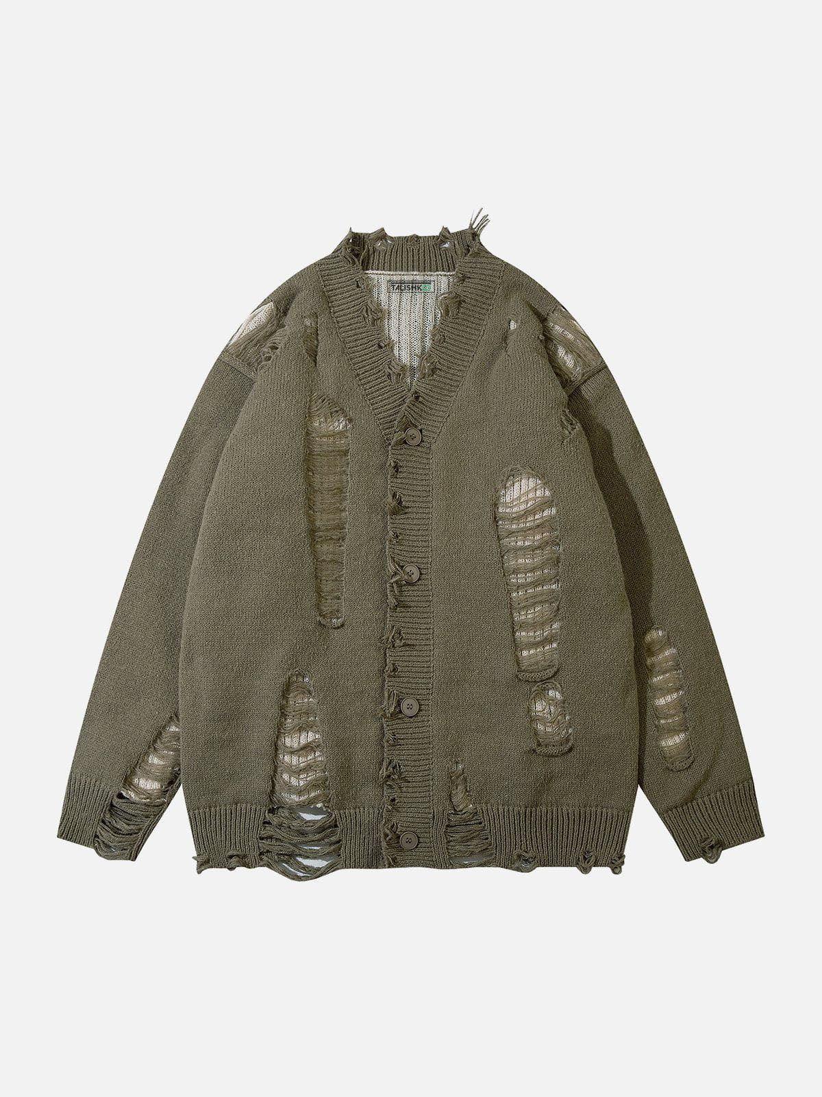 Hole Fake Two Cardigan