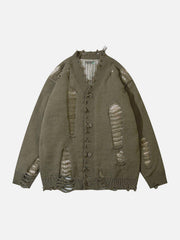 Hole Fake Two Cardigan