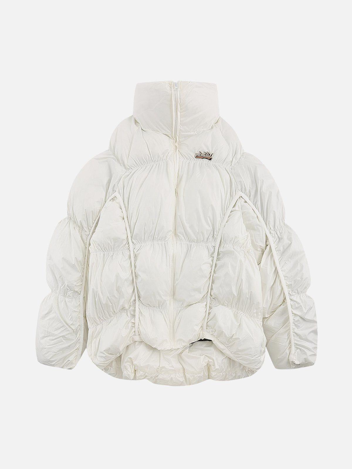 Irregular Split Pleats Winter Coat