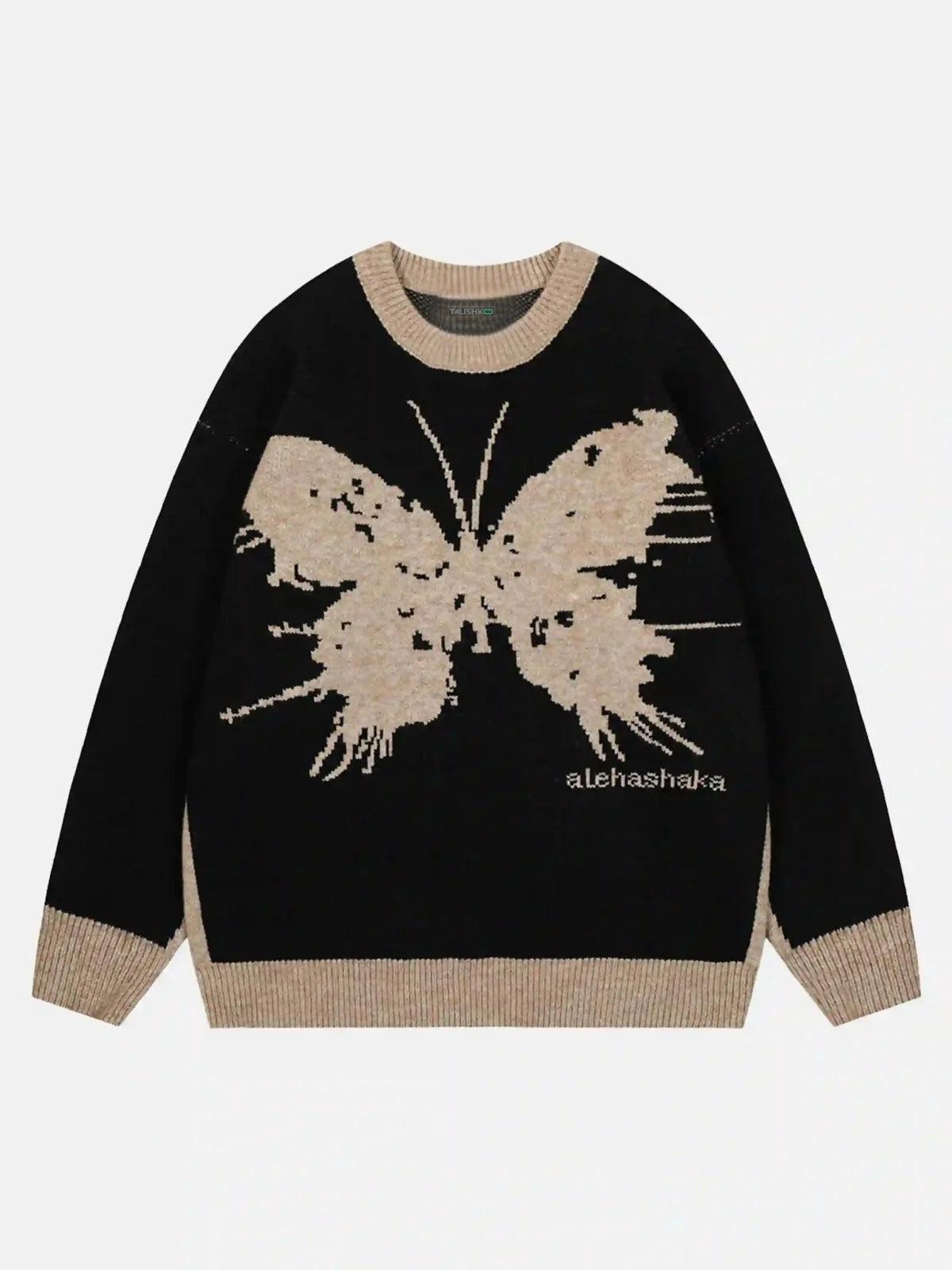 Jacquard Butterfly Sweater