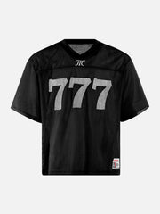 Jersey Letter Print Quick Dry V-Neck T-Shirt