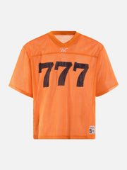 Jersey Letter Print Quick Dry V-Neck T-Shirt