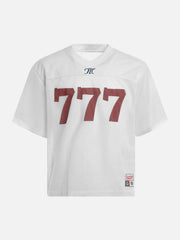 Jersey Letter Print Quick Dry V-Neck T-Shirt