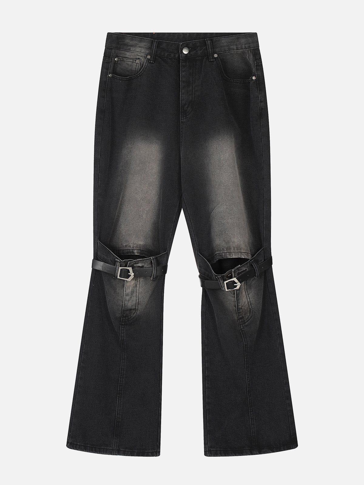 Knee Belt Loose Jeans