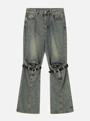 Knee Belt Loose Jeans