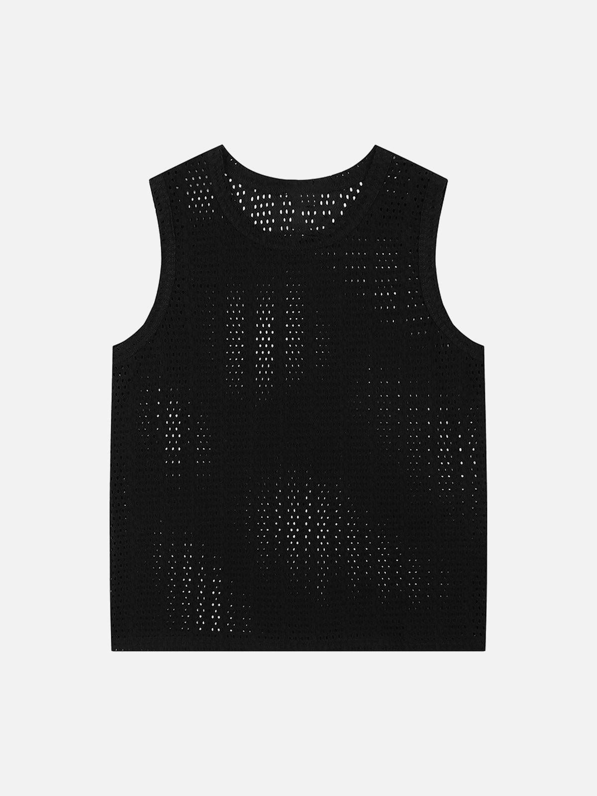 Knitted Hollow Mesh Vest