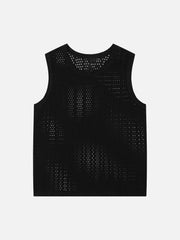 Knitted Hollow Mesh Vest