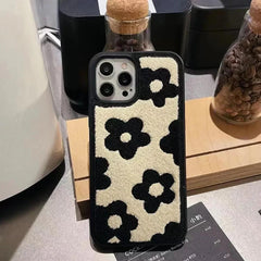 Korean Plush Charm iPhone Case