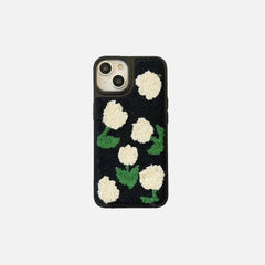 Korean Plush Charm iPhone Case