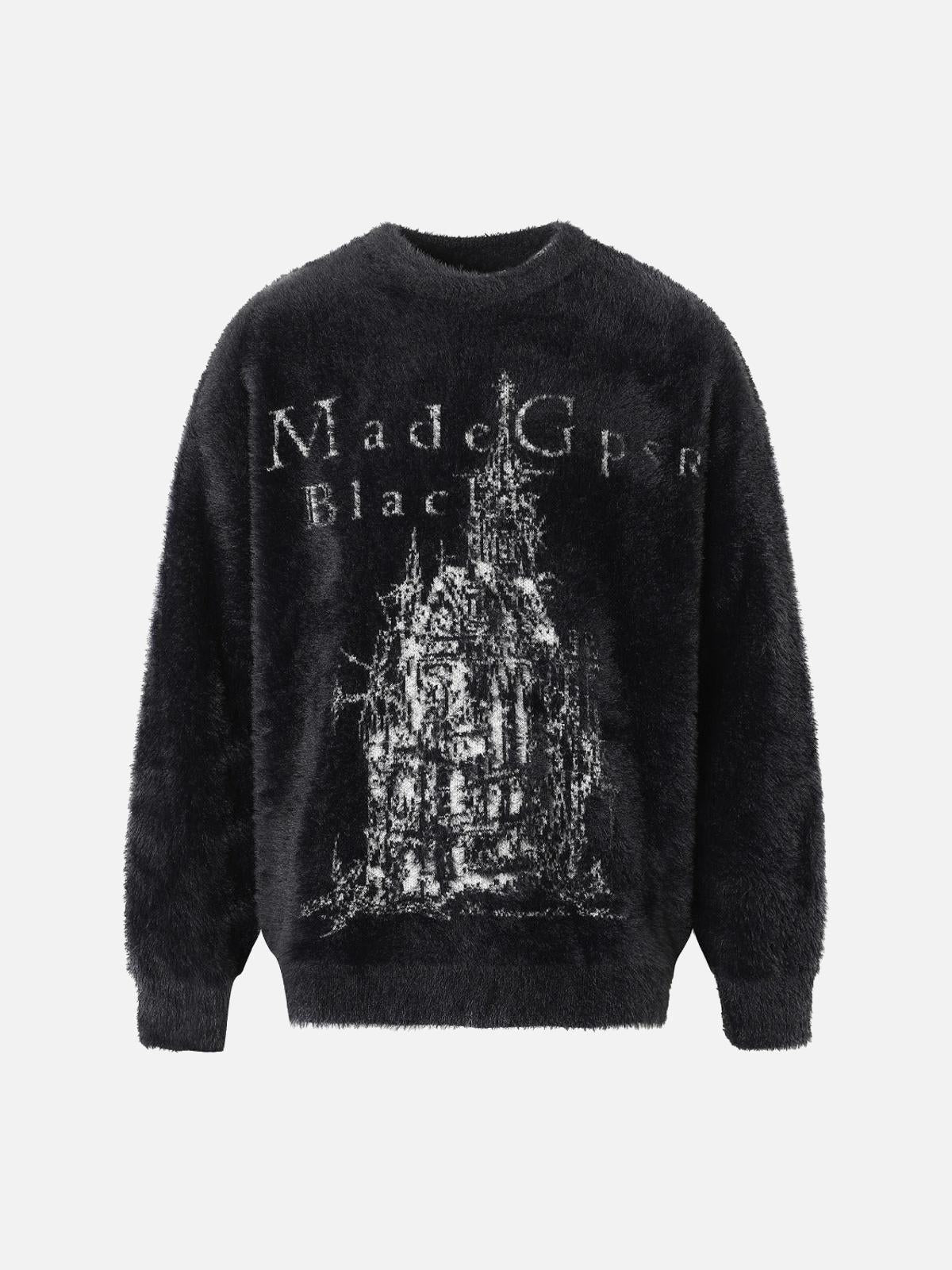 Lazy Style Plus Velvet Print Sweater