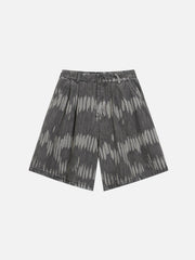 Leaf Pattern Washed Jorts