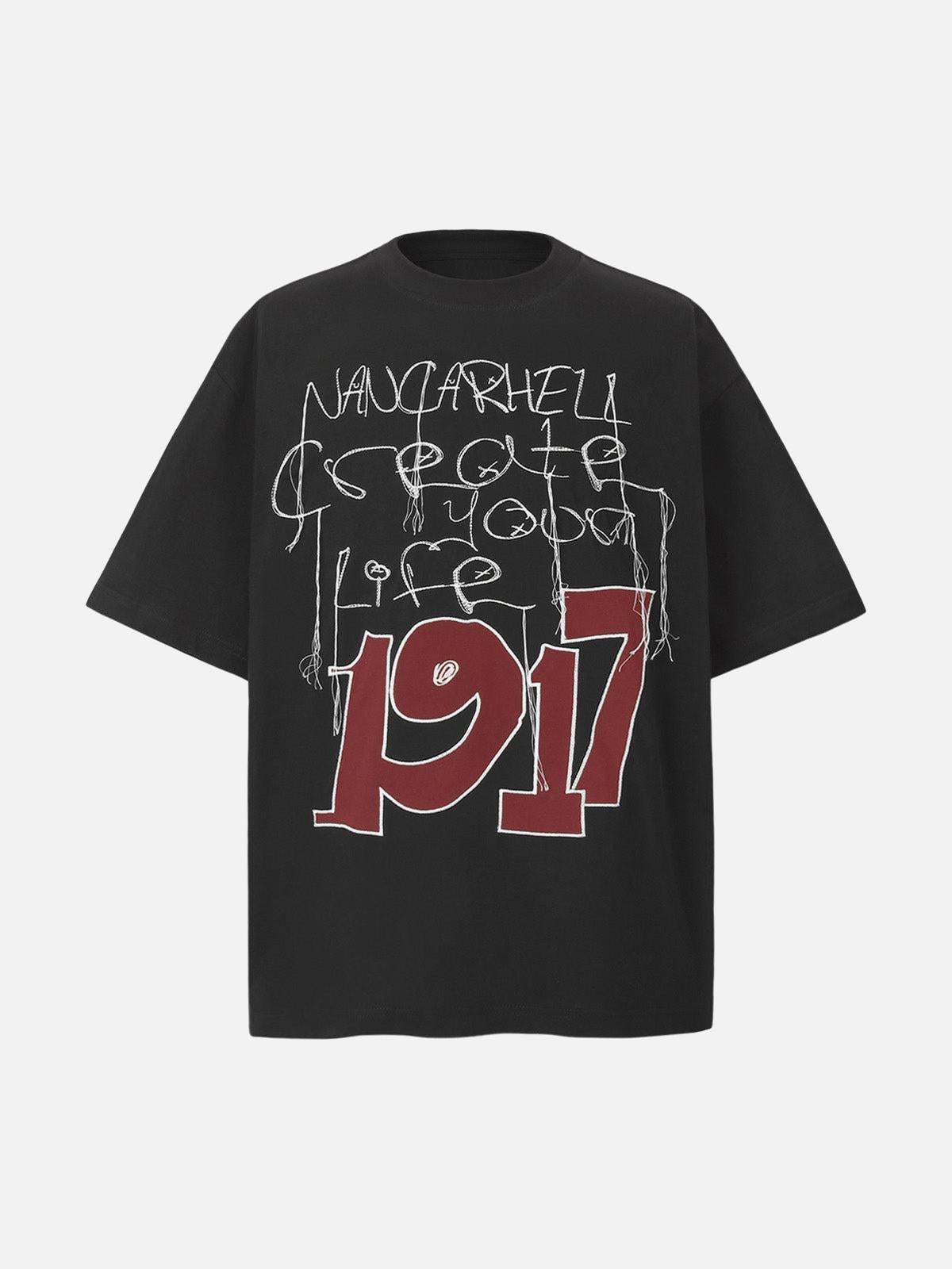 Letter Print Short Sleeve T-Shirt