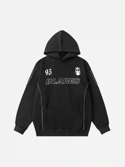 Letter Print Line Design Hoodie