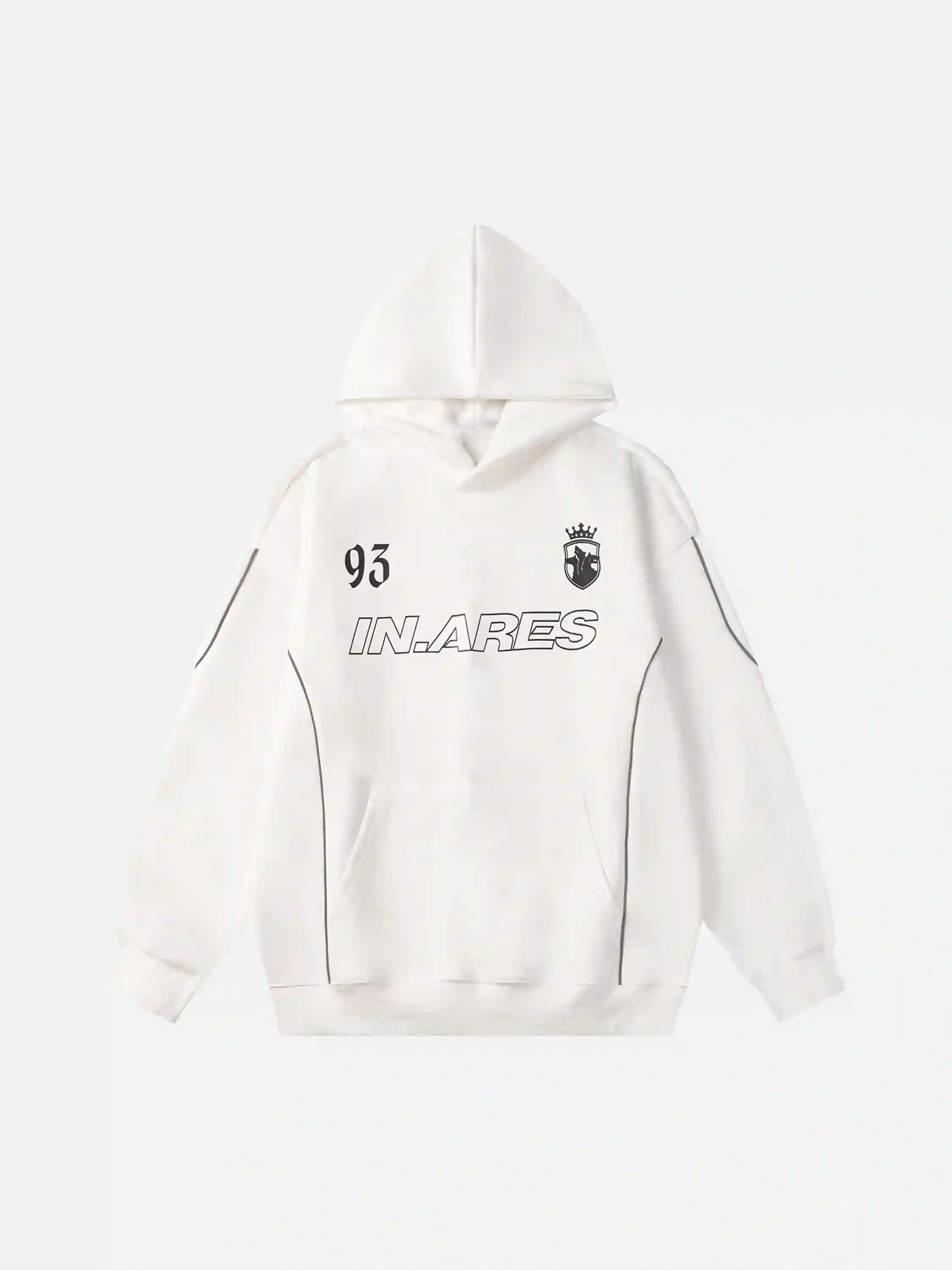 Letter Print Line Design Hoodie