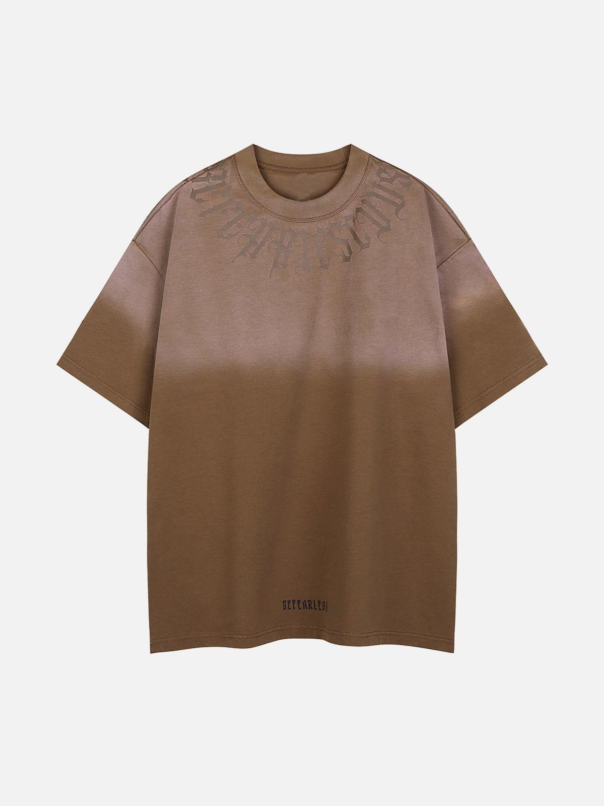 Letter Printing Gradient Tee