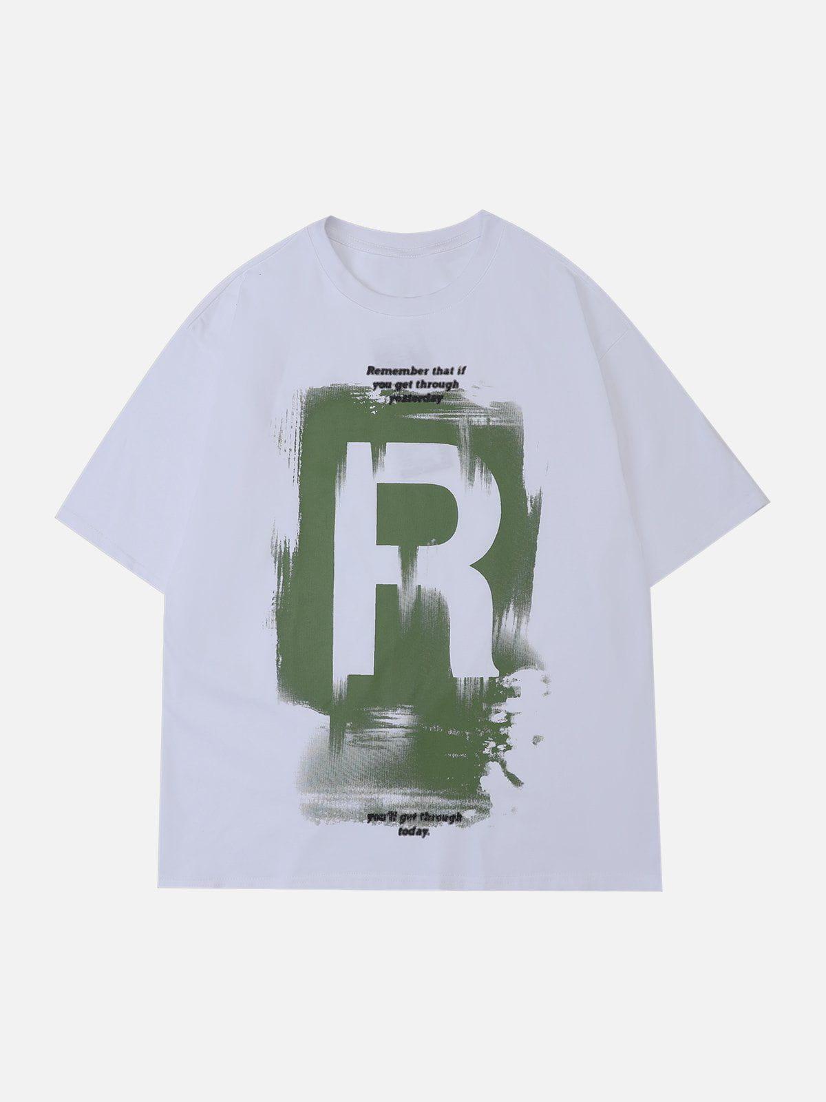 Lettering Graffiti Print Tee