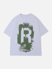 Lettering Graffiti Print Tee