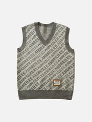Letters Graphic Sweater Vests