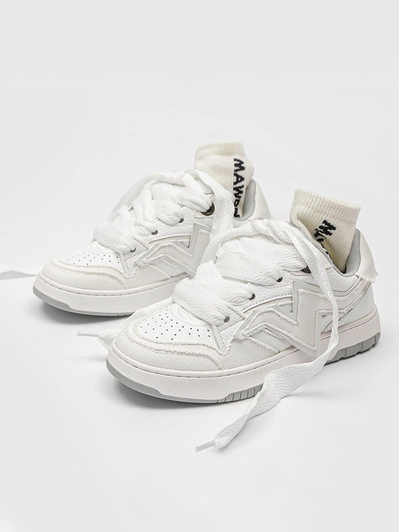 Lightning Collision Color Splicing Board Shoes
