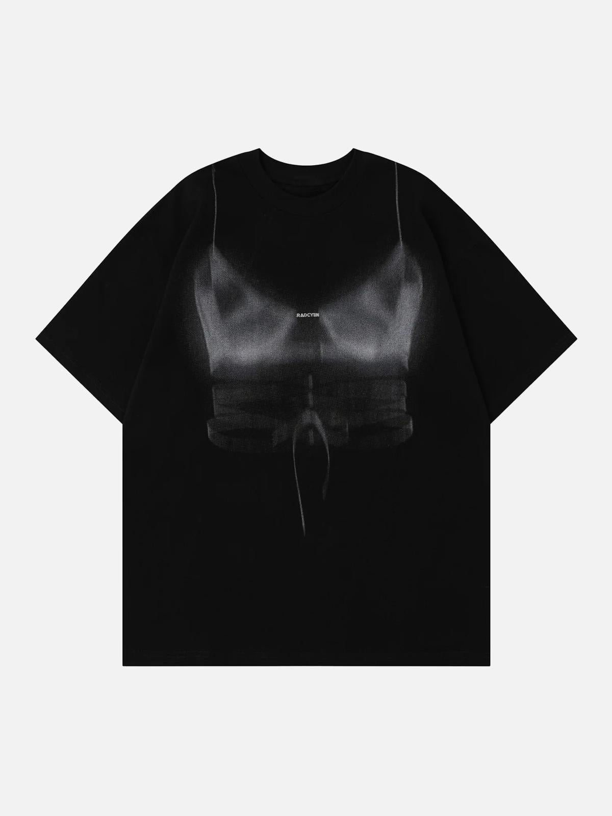 Loose American Fuzzy Fun Printed T-Shirt