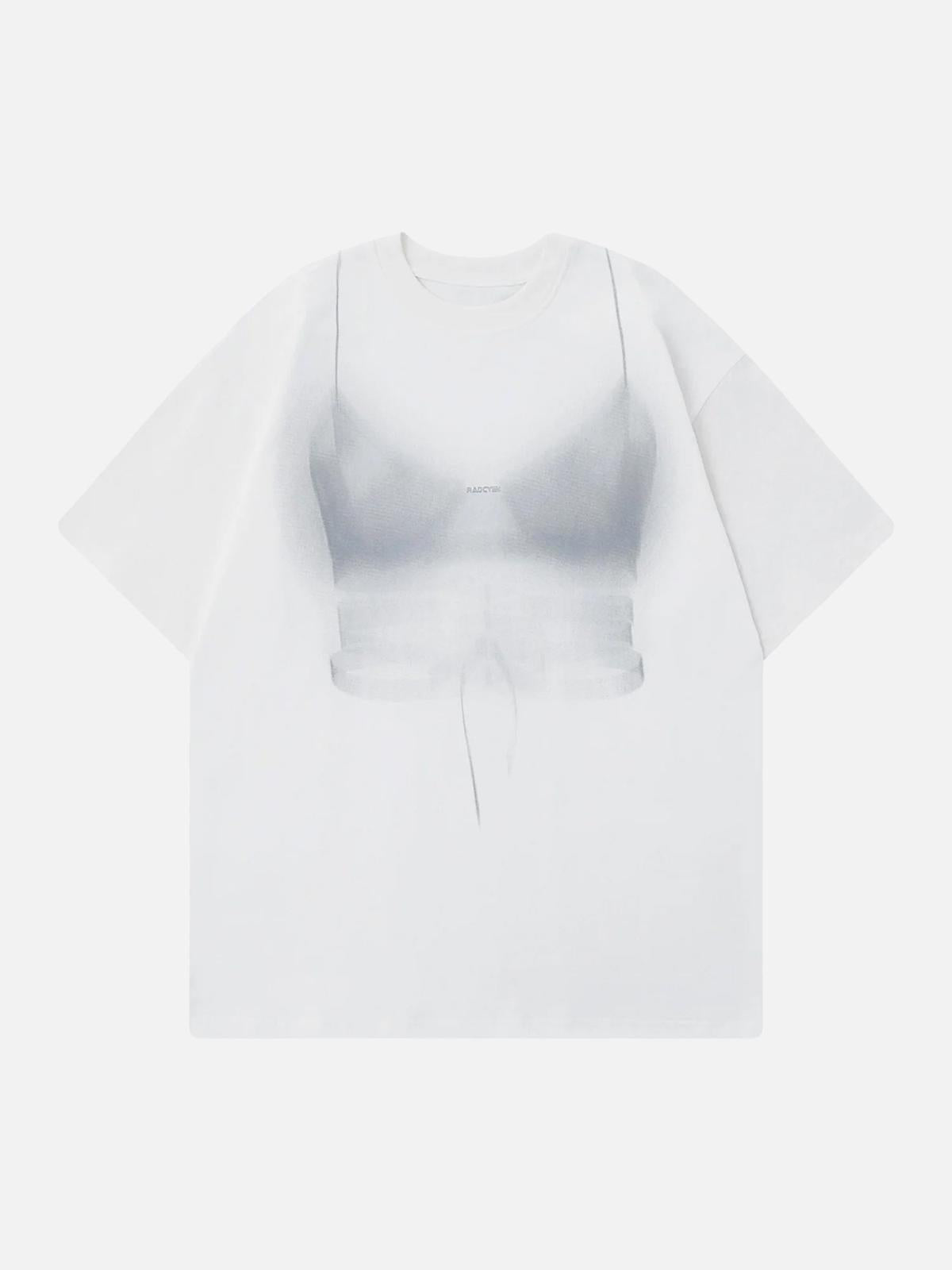 Loose American Fuzzy Fun Printed T-Shirt
