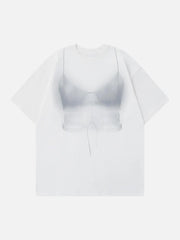 Loose American Fuzzy Fun Printed T-Shirt