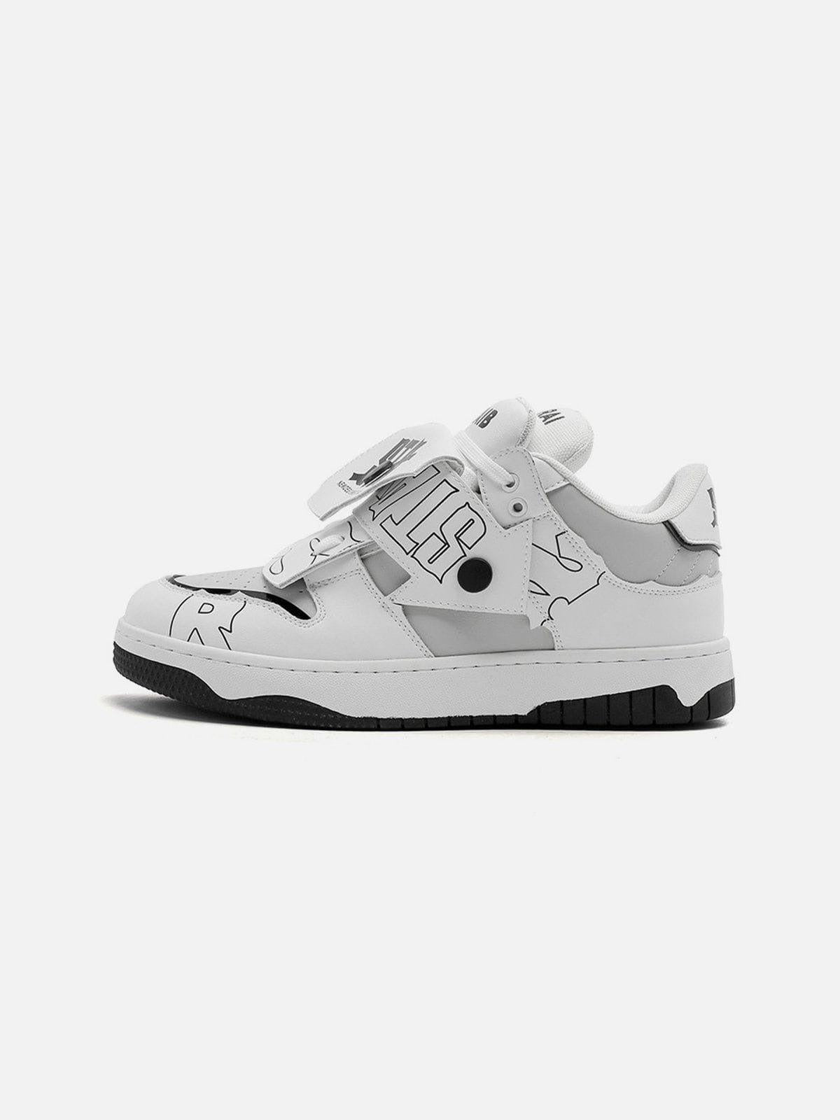 Mid-Top Color Blocking Skate Shoes