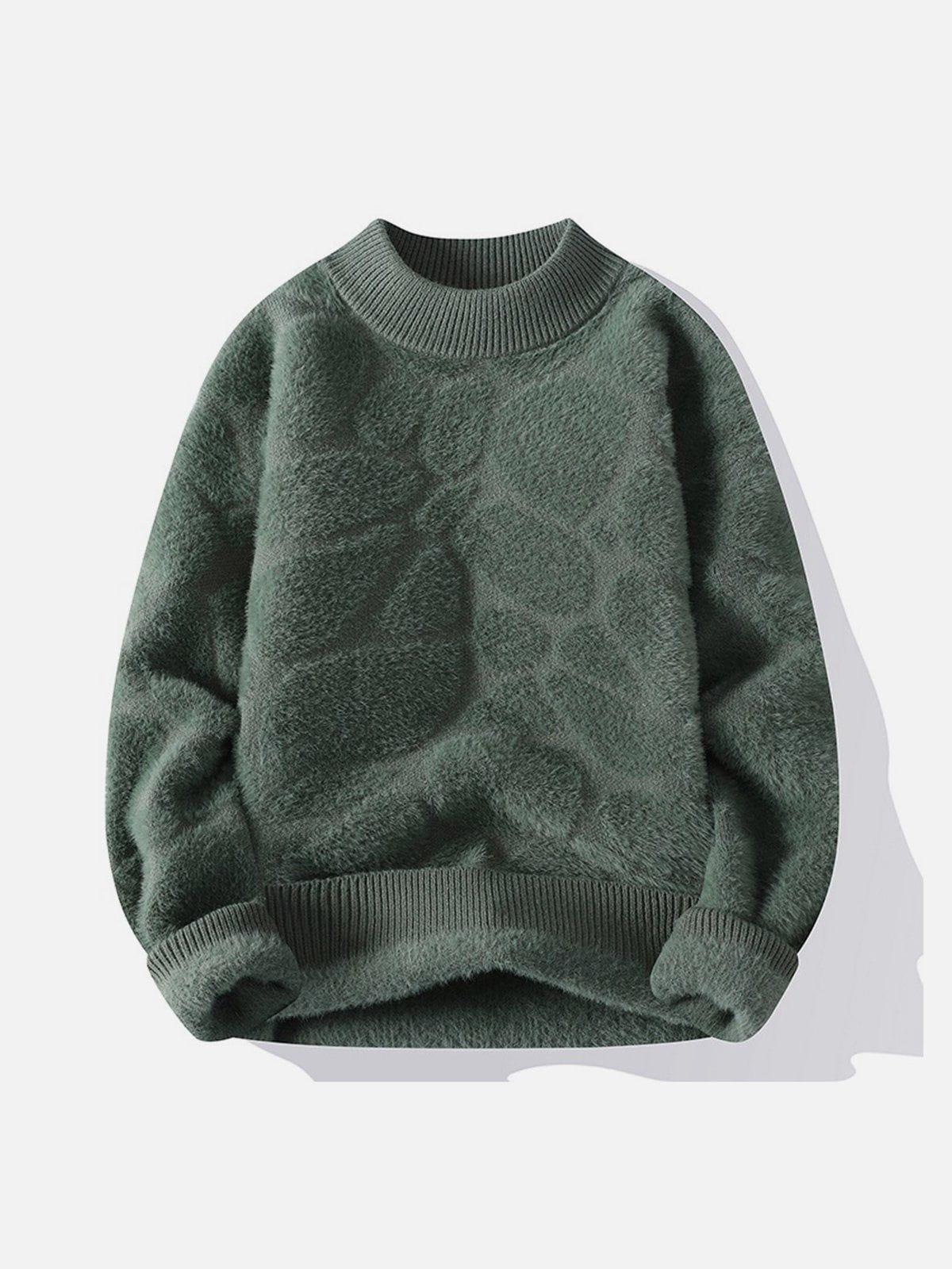 Mink Fleece Solid Warm Sweater