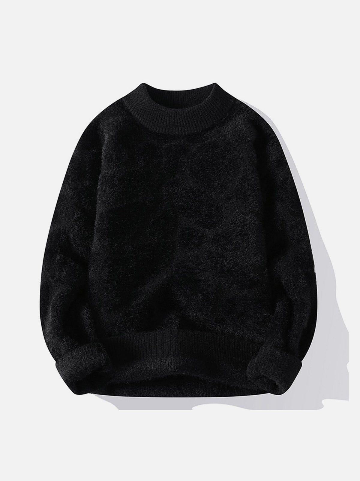 Mink Fleece Solid Warm Sweater