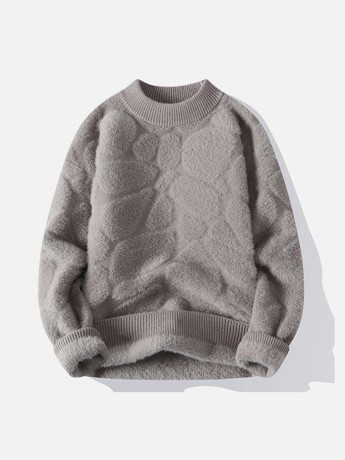 Mink Fleece Solid Warm Sweater
